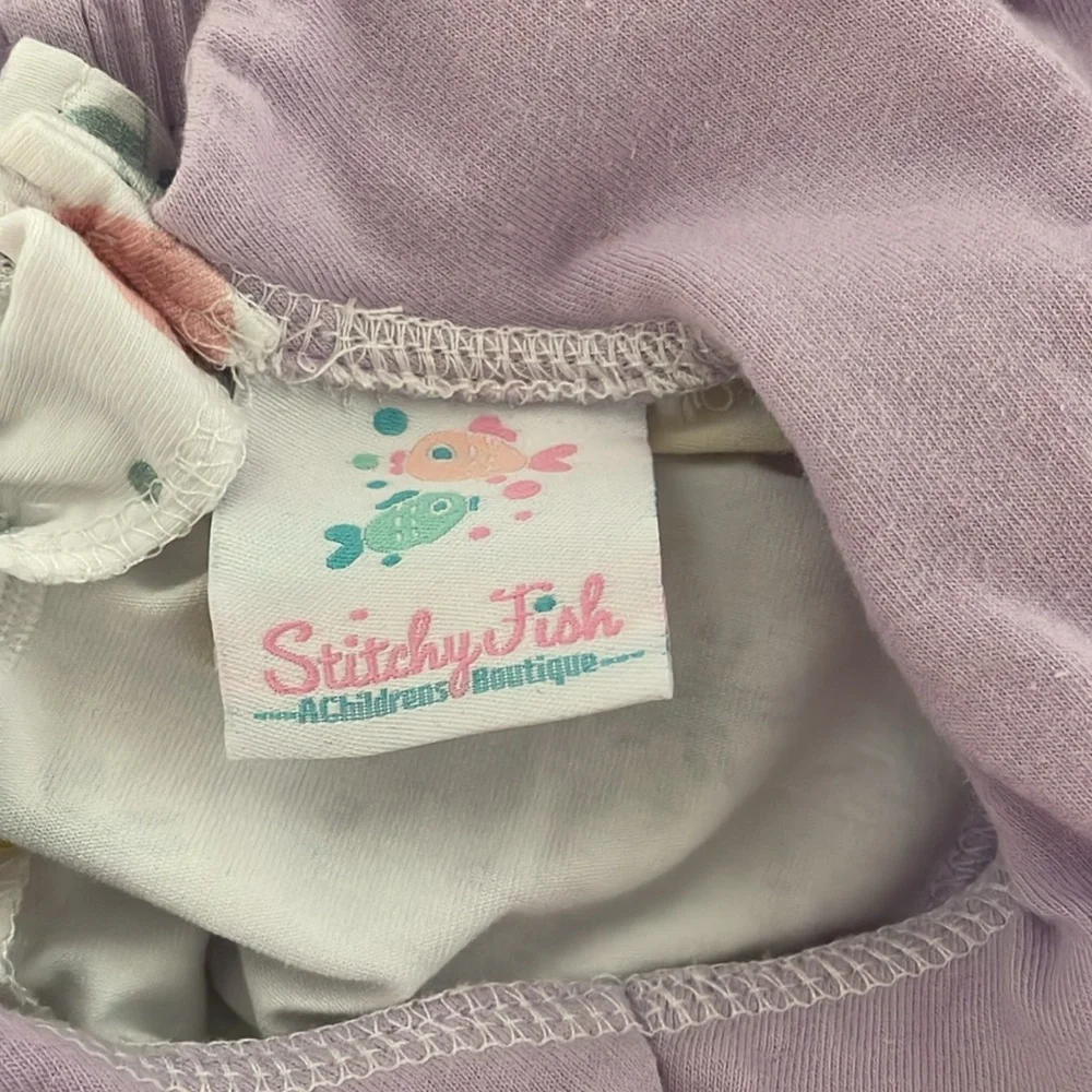 Stitchy Fish boutique girls Easter outfit - Picture 5 of 6